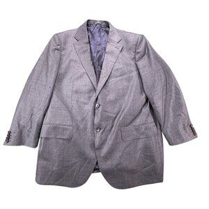 Suitsupply Lazio Blazer 46L Gray Vitale Wool Slim Cut Textured Sportcoat